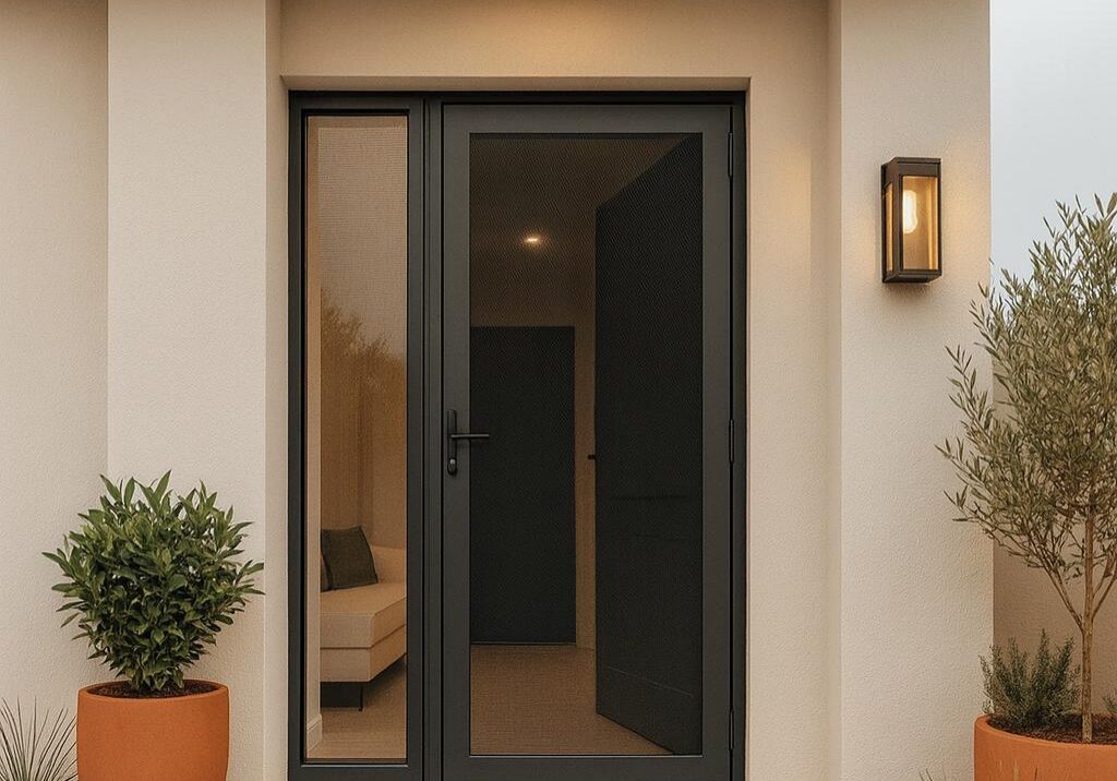 Custom-made security screen door installed in Sydney